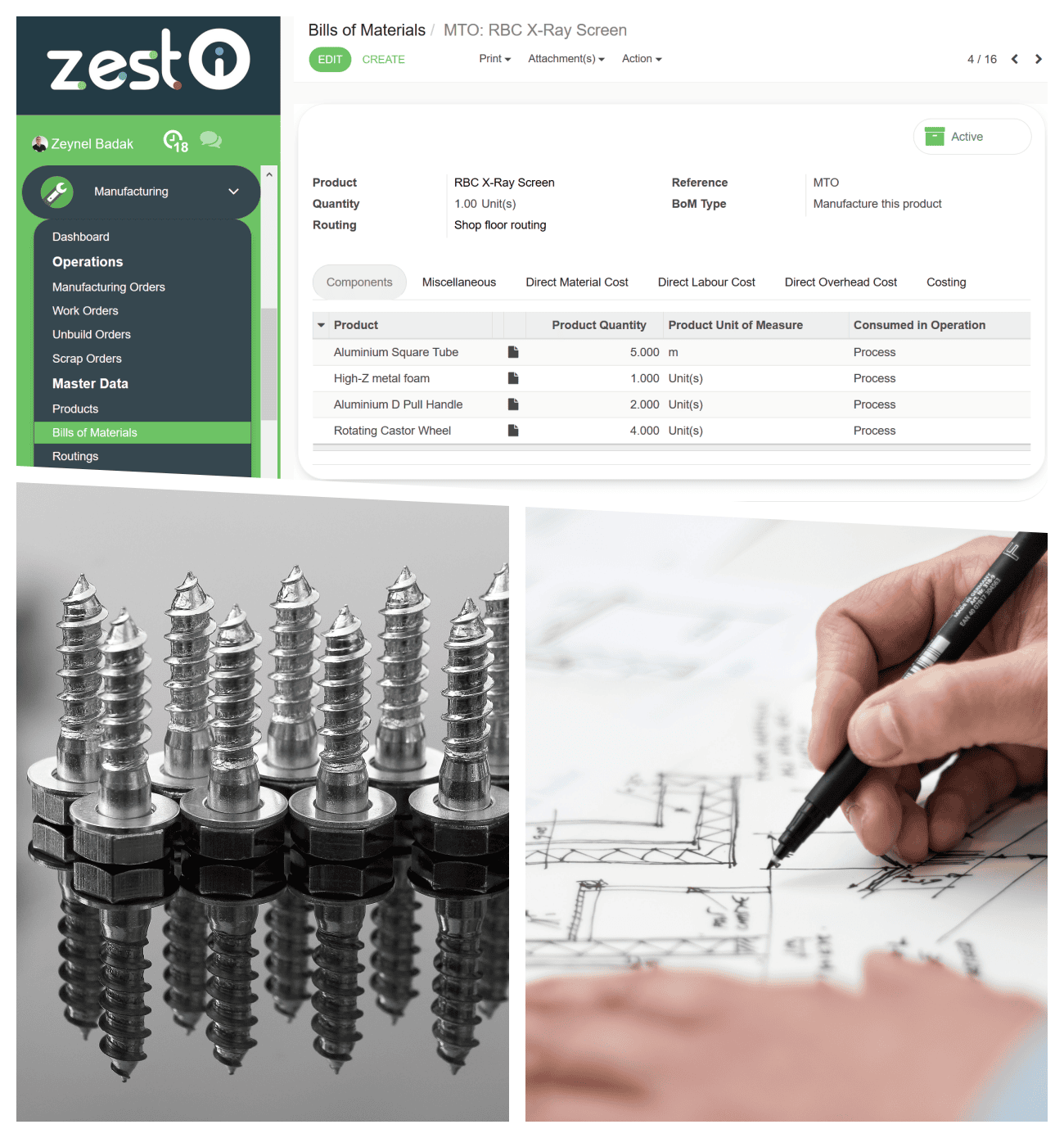 ZEST Cloud ERP Software Parts BOMs ZEST Cloud ERP Software Parts BOMs