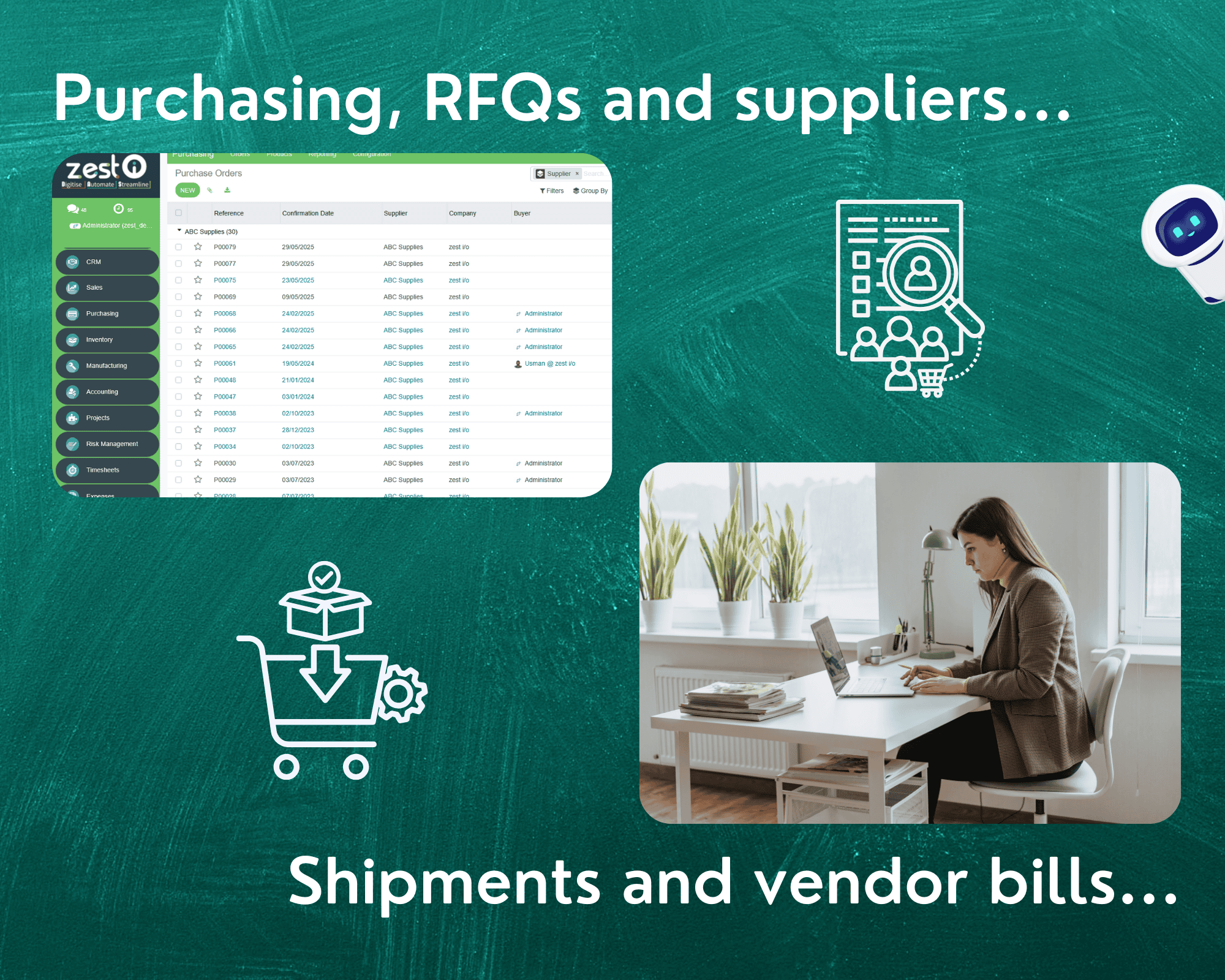 Cloud Software Integrated Module for Purchasing RFQs Suppliers
