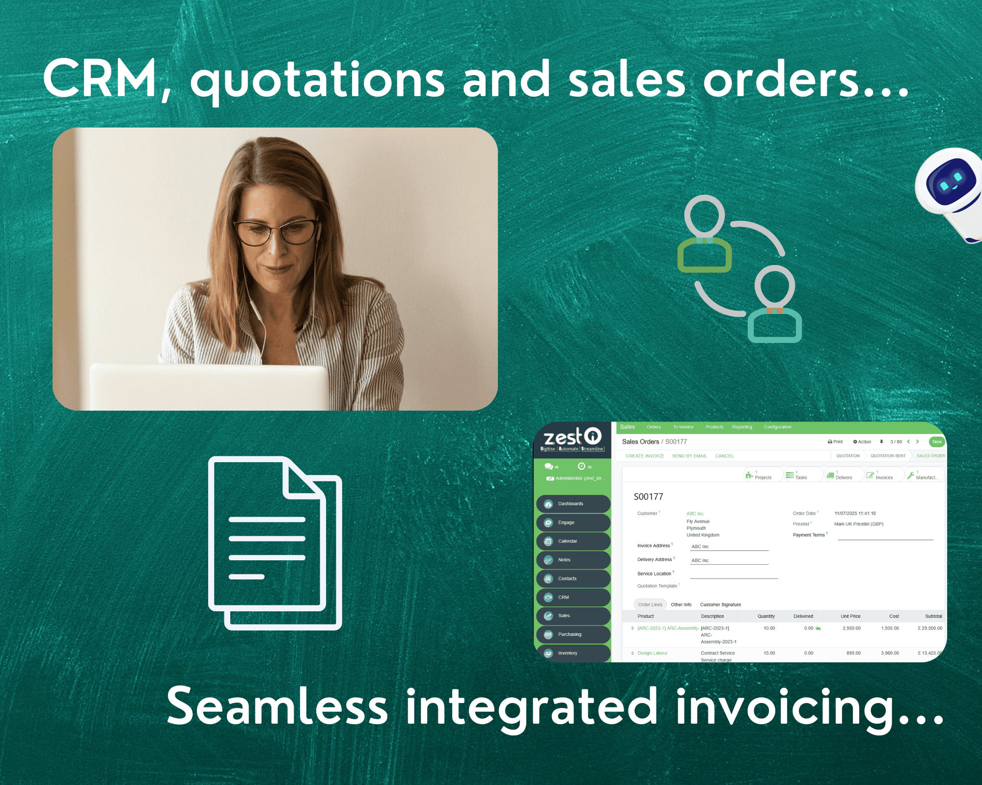 ZEST Cloudsuite - CRM Quotations Sales Order Processing Invoicing